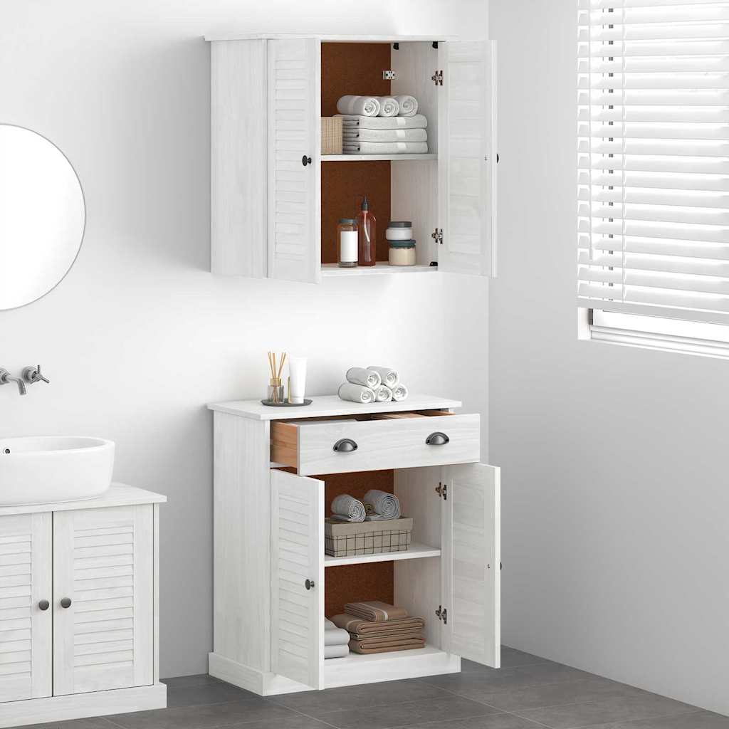 vidaXL Bathroom Furniture Set VIGO 2 pcs White and Antique White 4
