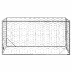 Outdoor Dog Kennel with Door Galvanised Steel 2 m 1 m