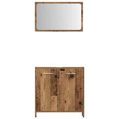 3 Piece Bathroom Furniture Set Engineered Wood Old wood