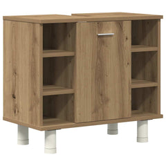 3 Piece Bathroom Furniture Set Engineered Wood Artisan oak