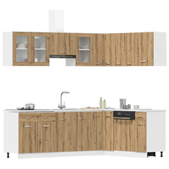 11 Piece Kitchen Cabinet Set Lyon" Engineered Wood Artisian oak
