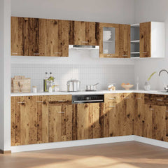 11 Piece Kitchen Cabinet Set Lyon" Engineered Wood Old wood