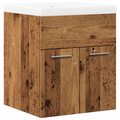 Sink Cabinet with Built-in Basin Engineered Wood 41 x 38.5 x 46 cm Old wood