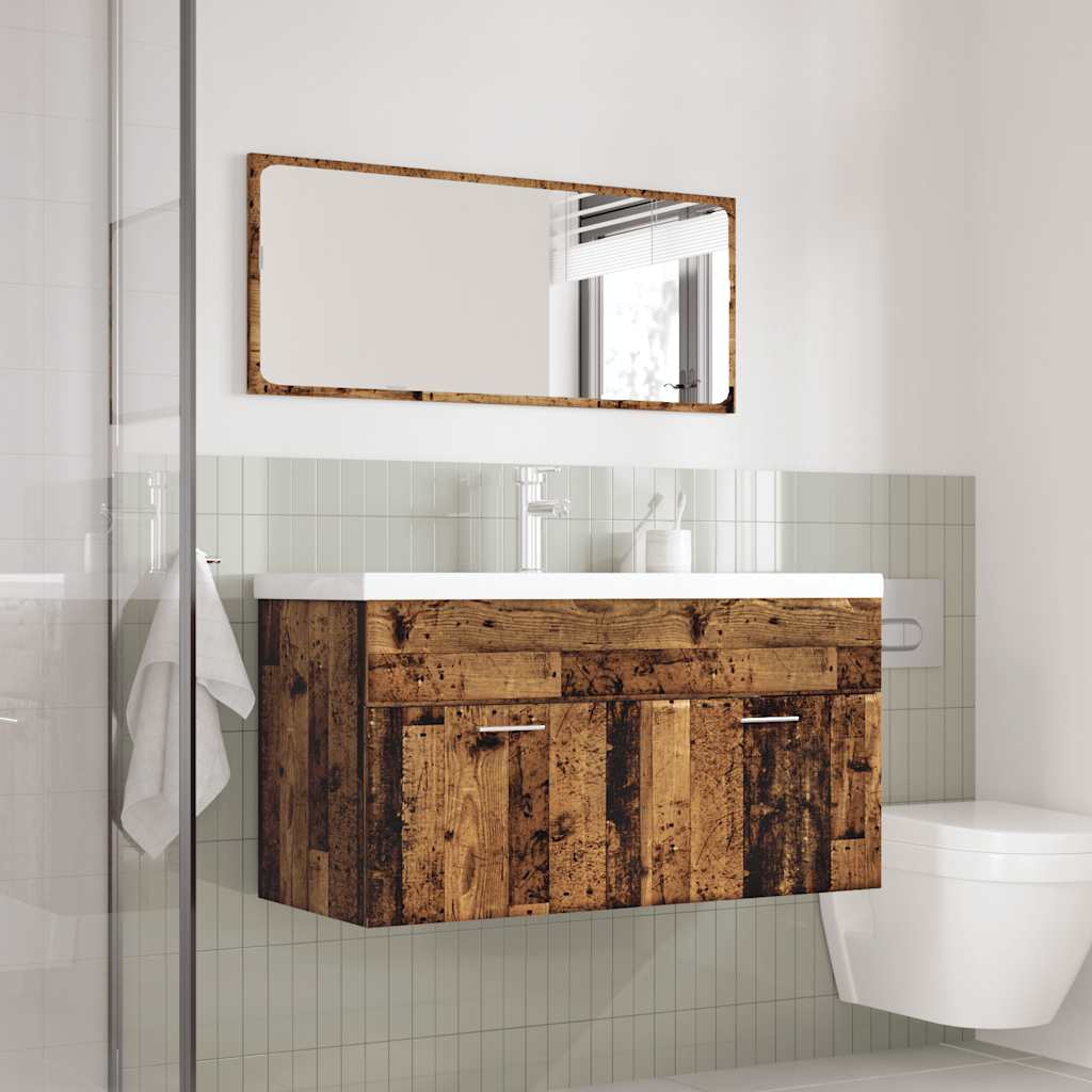 Bathroom Furniture Set Engineered Wood 90 x 38.5 x 46 cm Old wood
