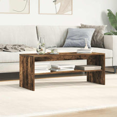 vidaXL TV Cabinet Smoked Oak 100x40x40 cm Engineered Wood 4