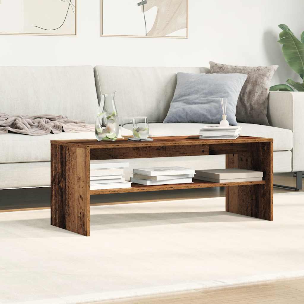 vidaXL TV Cabinet Old Wood 100x40x40 cm Engineered Wood 4
