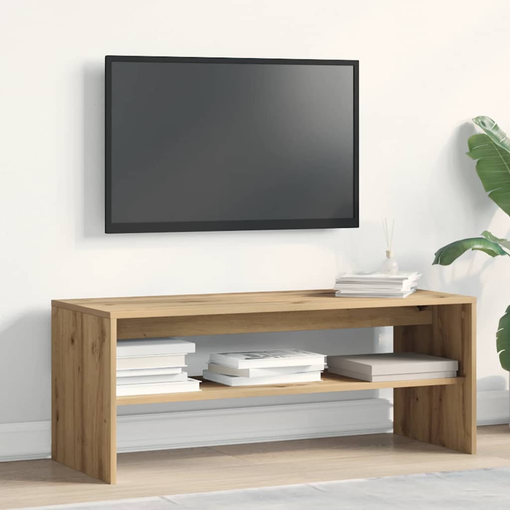 vidaXL TV Cabinet Artisan Oak 100x40x40 cm Engineered Wood 3