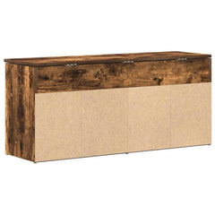 vidaXL Shoe Bench Smoked Oak 102x30.5x45 cm Engineered Wood 6