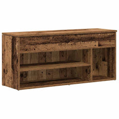 vidaXL Shoe Bench Old Wood 102x30.5x45 cm Engineered Wood 2