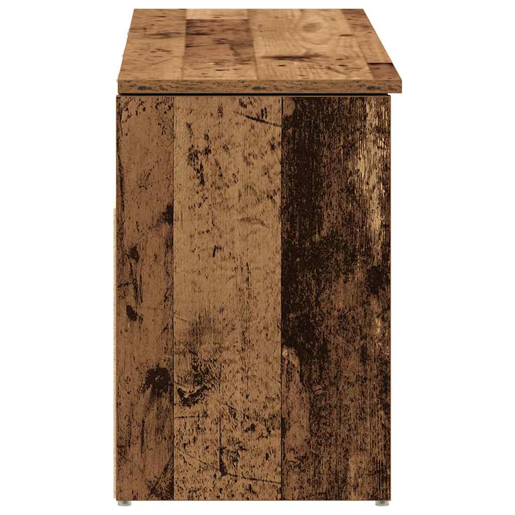 vidaXL Shoe Bench Old Wood 102x30.5x45 cm Engineered Wood 5