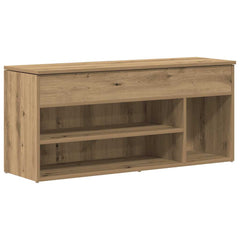 vidaXL Shoe Bench Artisan Oak 102x30.5x45 cm Engineered Wood 2