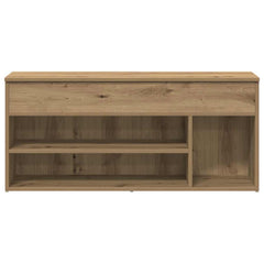 vidaXL Shoe Bench Artisan Oak 102x30.5x45 cm Engineered Wood 4