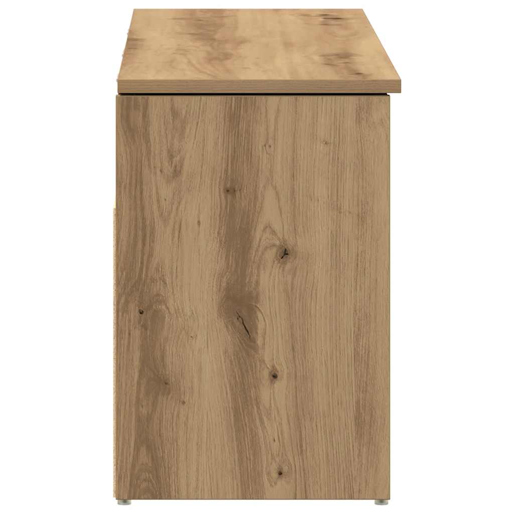 vidaXL Shoe Bench Artisan Oak 102x30.5x45 cm Engineered Wood 5