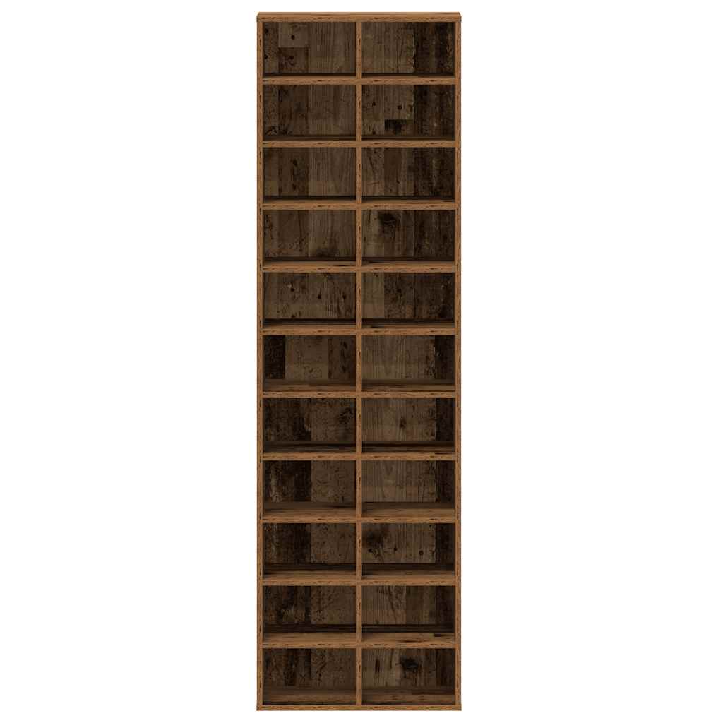 vidaXL Shoe Cabinet Old Wood 54x34x183 cm Engineered Wood 5