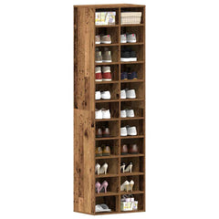 vidaXL Shoe Cabinet Old Wood 54x34x183 cm Engineered Wood 1