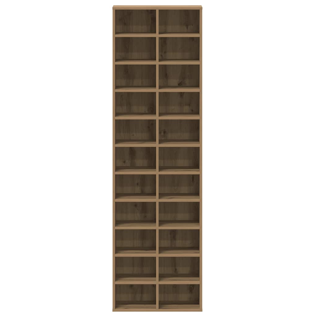 vidaXL Shoe Cabinet Artisan Oak 54x34x183 cm Engineered Wood 5