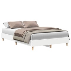 Bed Frame No Mattress Engineered Wood White 120 x 200 cm