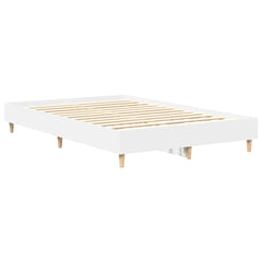 Bed Frame No Mattress Engineered Wood White 120 x 200 cm