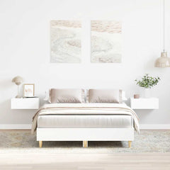 Bed Frame No Mattress Engineered Wood White 120 x 200 cm