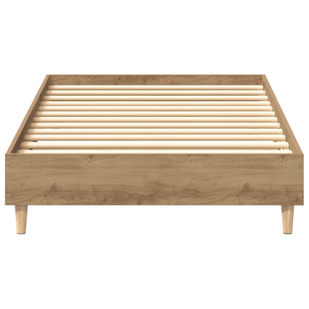 vidaXL Bed Frame | Artisan Oak | Engineered Wood, Solid Eucalyptus Wood | Single 5