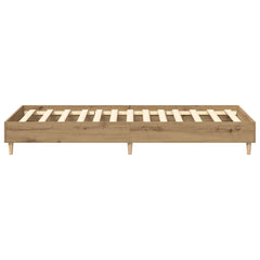 vidaXL Bed Frame | Artisan Oak | Engineered Wood, Solid Eucalyptus Wood | Single 6