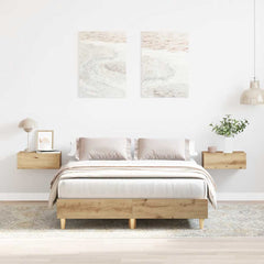Bed Frame No Mattress Engineered Wood Artisan Oak