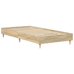 vidaXL Bed Frame No Mattress Sonoma Oak 75x190 cm Small Single Engineered Wood 4