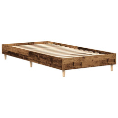 Bed Frame No Mattress Engineered Wood Old Wood 75 x 190 cm
