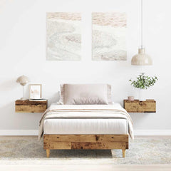vidaXL Bed Frame No Mattress Old Wood 75x190 cm Small Single Engineered Wood 1