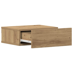 vidaXL Floating Nightstand Artisan Oak 40x32x15 cm Engineered Wood 5