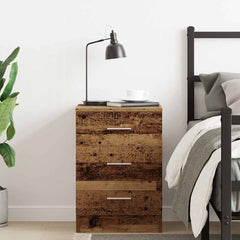 vidaXL Bedside Cabinet Old Wood 38x35x55 cm Engineered Wood 4