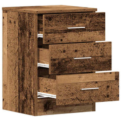 vidaXL Bedside Cabinet Old Wood 38x35x55 cm Engineered Wood 5