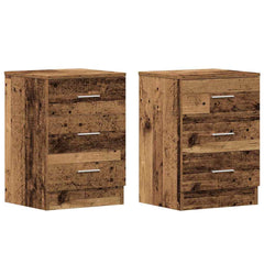 vidaXL Bedside Cabinets 2 pcs Old Wood 38x35x55 cm Engineered Wood 2