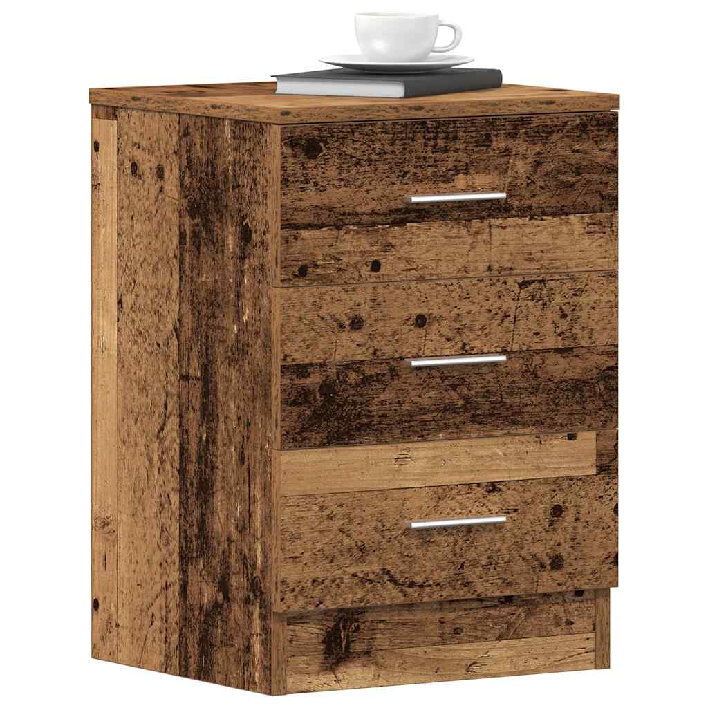 vidaXL Bedside Cabinets 2 pcs Old Wood 38x35x55 cm Engineered Wood 1