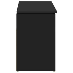vidaXL Shoe Bench Black 102x30.5x45 cm Engineered Wood 5