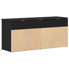 vidaXL Shoe Bench Black 102x30.5x45 cm Engineered Wood 6
