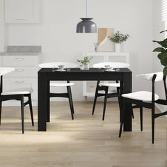 vidaXL Dining Table Black Oak 120x60x76 cm Engineered Wood 3