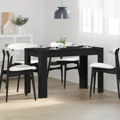 vidaXL Dining Table Black Oak 120x60x76 cm Engineered Wood 1