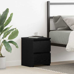 vidaXL Bedside Cabinet Black Oak 30 x 30 x 40 cm Engineered Wood 1