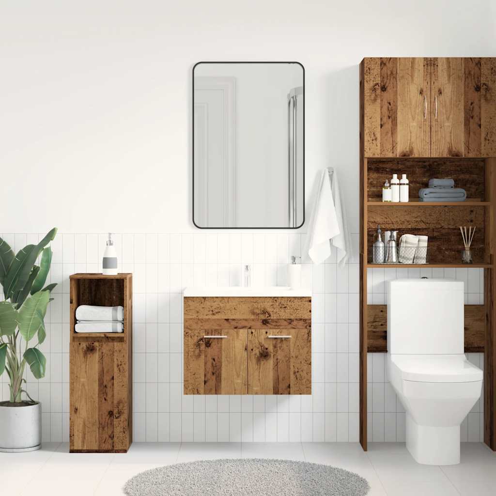 Bathroom Sink Cabinet Engineered Wood 60 x 38.5 x 46 cm Old wood