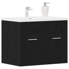 vidaXL Bathroom Sink Cabinet Black Oak 60x38.5x46 cm Engineered Wood 4