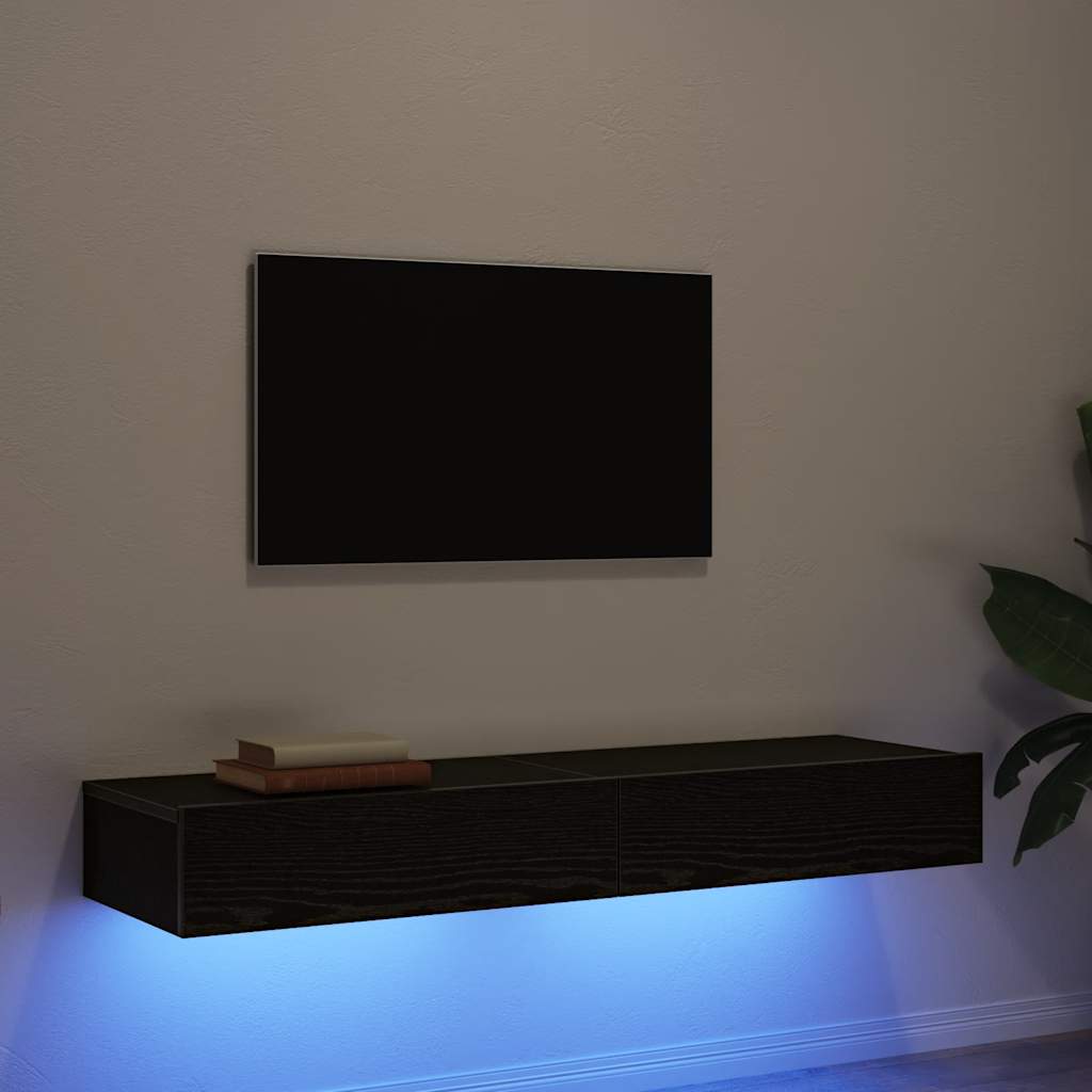 vidaXL TV Cabinet Set with LED Lights 60x35x15.5 cm 2 pcs