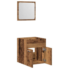 vidaXL 2 Piece Bathroom Furniture Set Old Wood Engineered Wood 5