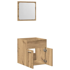 vidaXL 2 Piece Bathroom Furniture Set Artisan Oak Engineered Wood 5