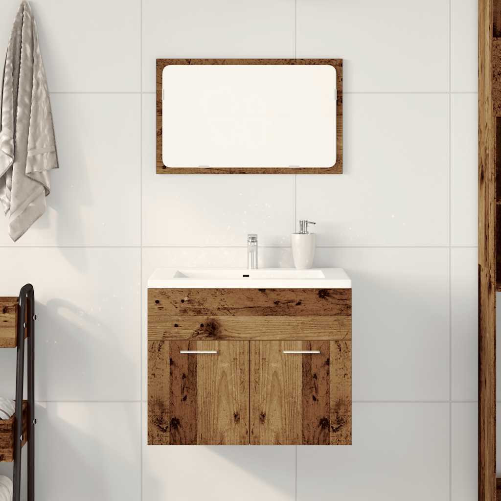 2 Piece Bathroom Furniture Set Engineered Wood Old wood