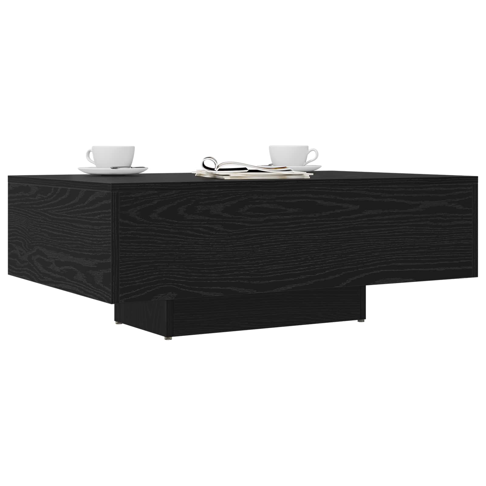 vidaXL Coffee Table Black Oak 85 x 55 x 31 cm 3