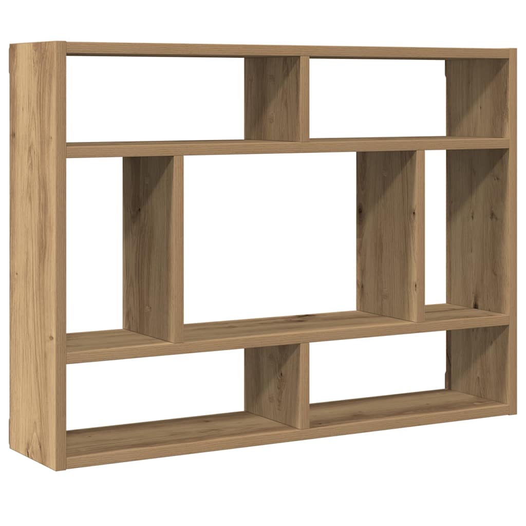 vidaXL Wall Shelf Artisan Oak 75x16x55 cm Engineered Wood 2