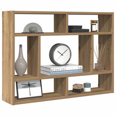 vidaXL Wall Shelf Artisan Oak 75x16x55 cm Engineered Wood 4