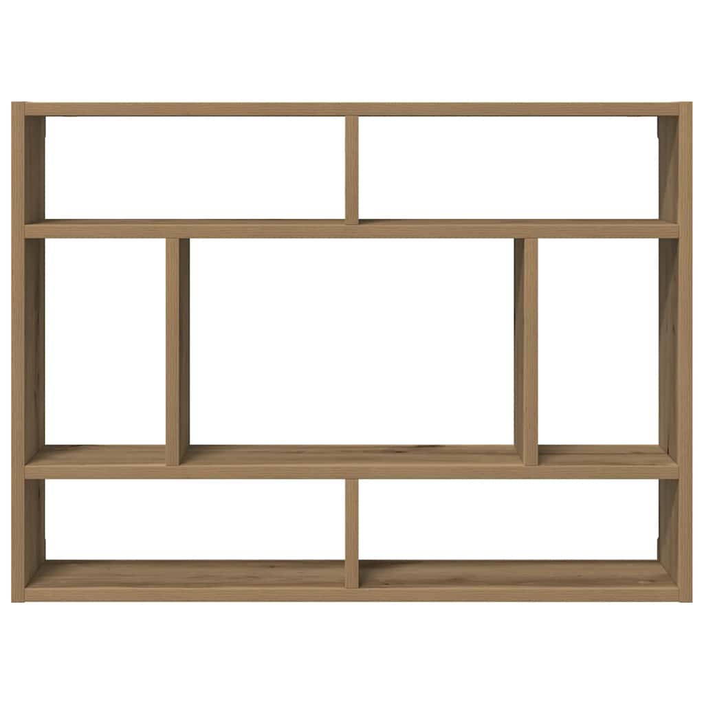 vidaXL Wall Shelf Artisan Oak 75x16x55 cm Engineered Wood 5