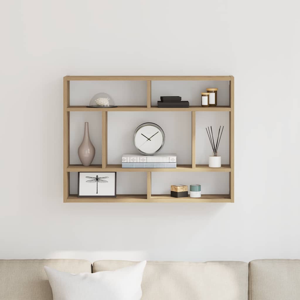 vidaXL Wall Shelf Artisan Oak 75x16x55 cm Engineered Wood 1